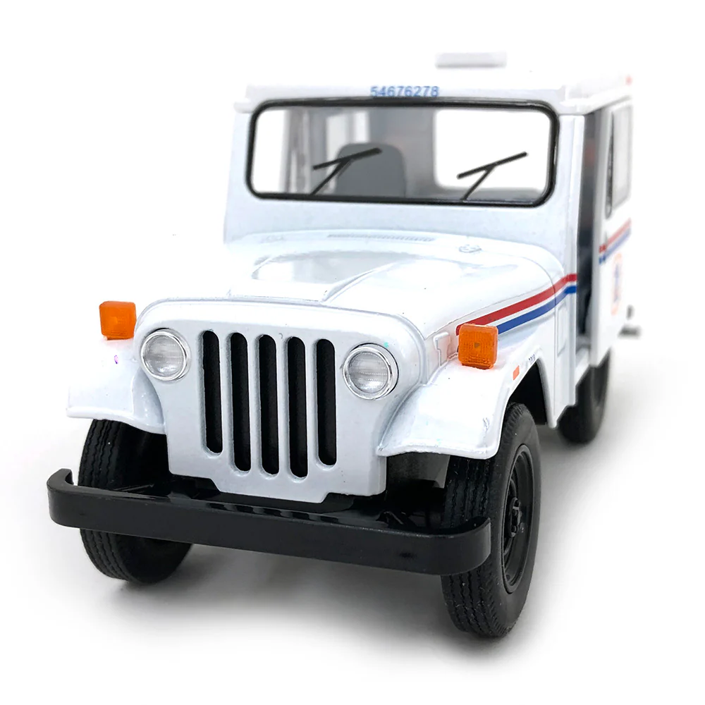 USPS Mail Delivery Jeep DJ-5B 1:26 Scale Diecast Model White by Kinsmart - Image 3