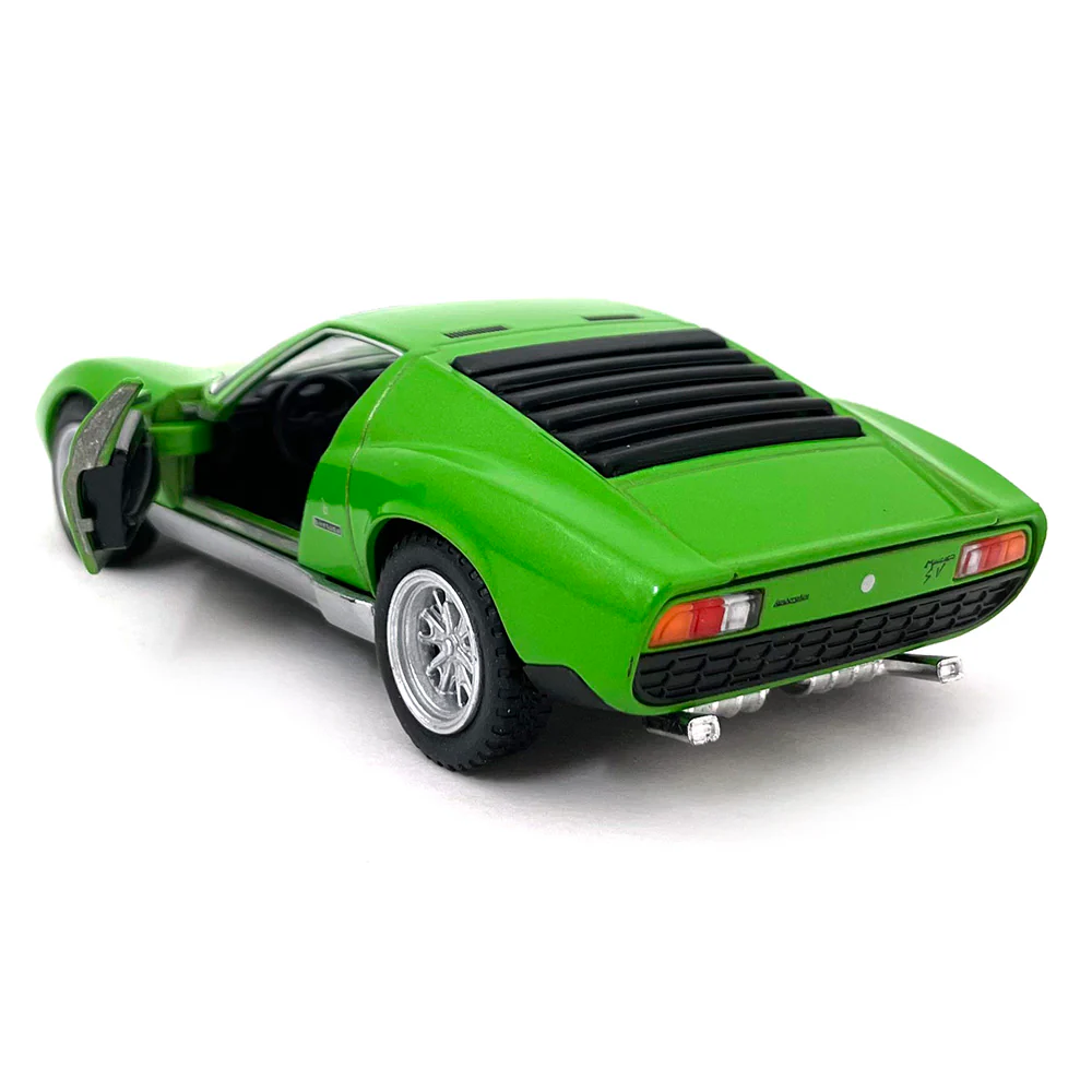 1971 Lamborghini Miura P400 1:34 Scale Diecast Model Green by Kinsmart - Image 4