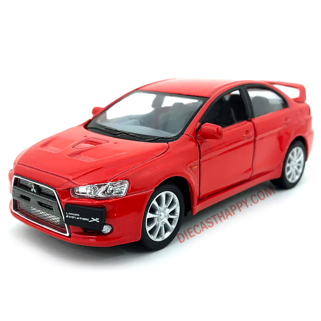 2008 Mitsubishi Lancer Evolution X 1:36 Scale Diecast Model Red by Kinsmart