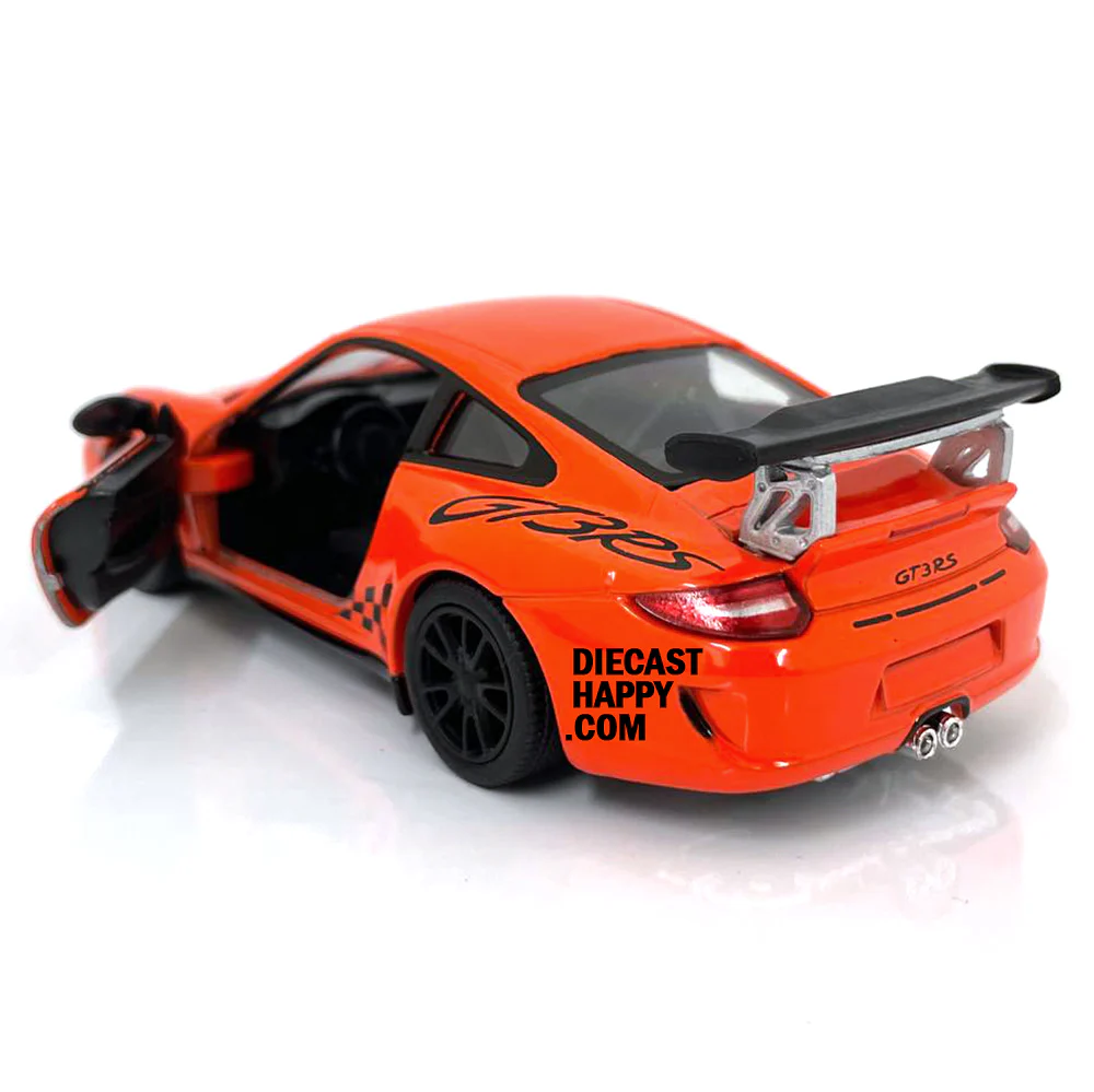 2010 Porsche 911 GT3 RS 1:36 Scale in White/Orange/Black/Grey by Kinsmart - Image 2