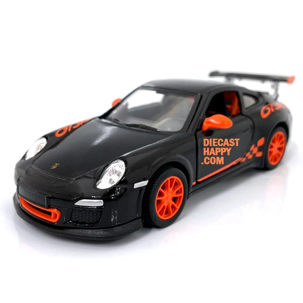 2010 Porsche 911 GT3 RS 1:36 Scale in White/Orange/Black/Grey by Kinsmart - Image 4