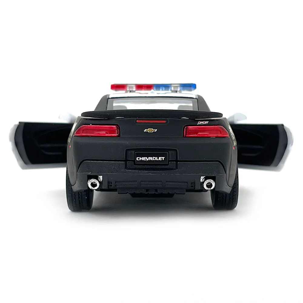 2014 Chevy Camaro 1:38 Scale Diecast Model Police Black/White by Kinsmart - Image 5