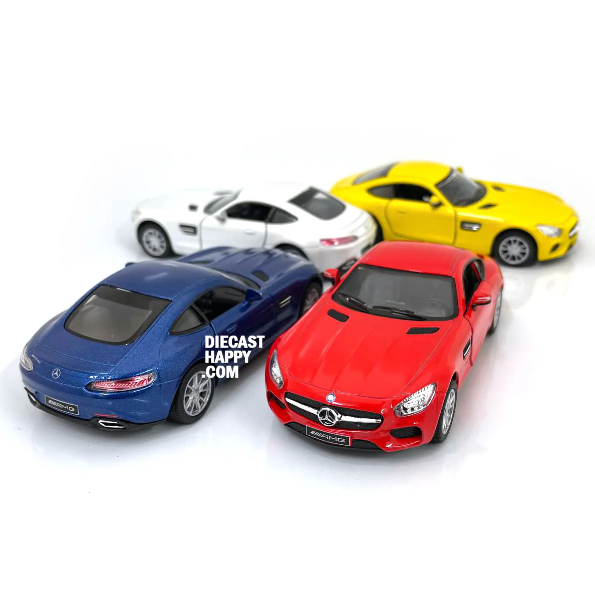 2015 Mercedes-AMG GT Coupe 1:36 Scale in Red/White/Yellow/Blue by Kinsmart