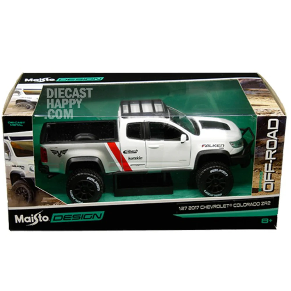 2017 Chevrolet Colorado ZR2 Off Road 1:27 Scale Diecast White by Maisto 32534 - Image 3