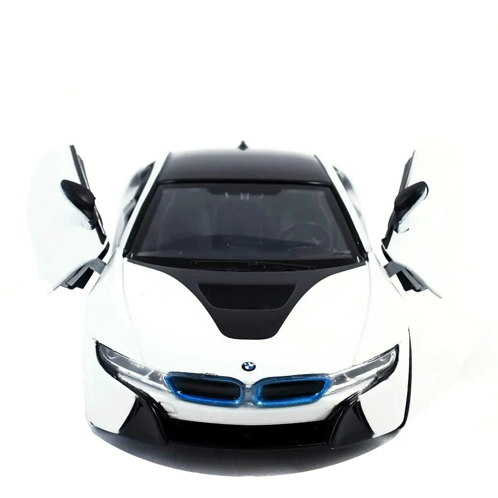 2018 BMW i8 Coupe 1:24 Scale Diecast Model White by Motor Max (No Box) - Image 4