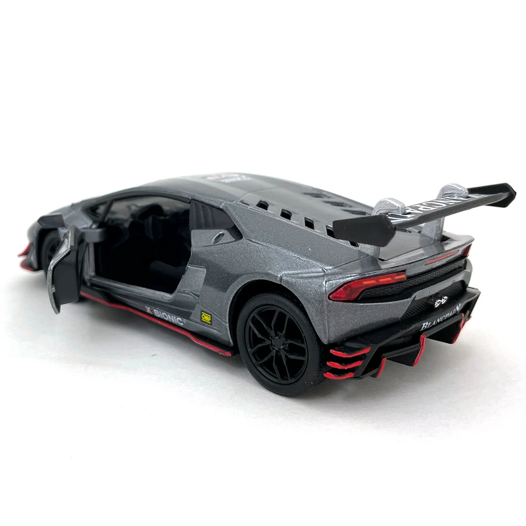 2019 Lamborghini Huracán LP620-2 Super Trofeo 1:36 Scale Diecast Model Gray by Kinsmart - Image 2