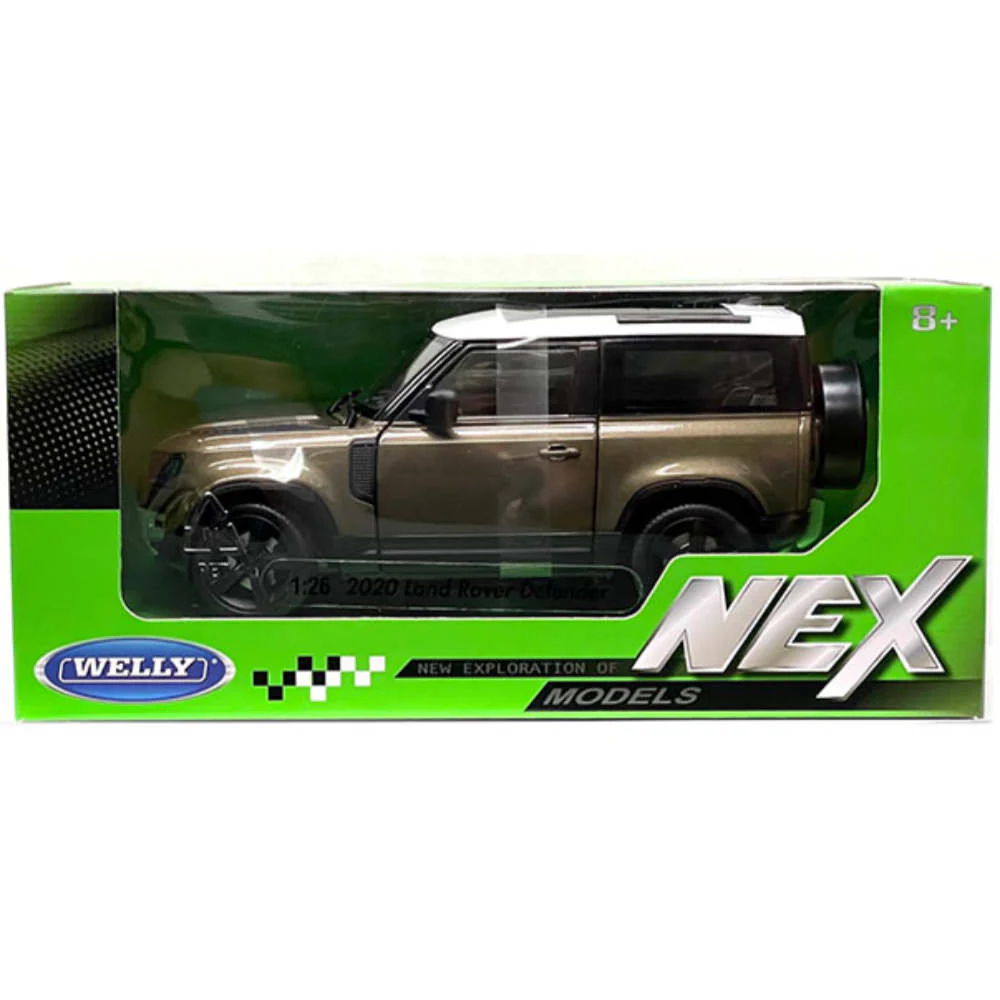 2020 Land Rover Defender 1:24 Scale Diecast Model Metallic Brown by Welly 24110W-BRN - Image 2