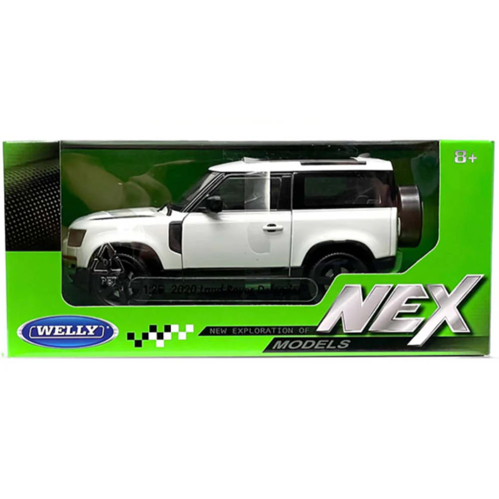 2020 Land Rover Defender 1:24 Scale Diecast Model Metallic Cream White by Welly 24110W-CRM - Image 2