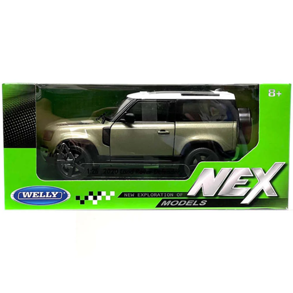 2020 Land Rover Defender 1:24 Scale Diecast Model Metallic Green by Welly 24110W-MGR - Image 2