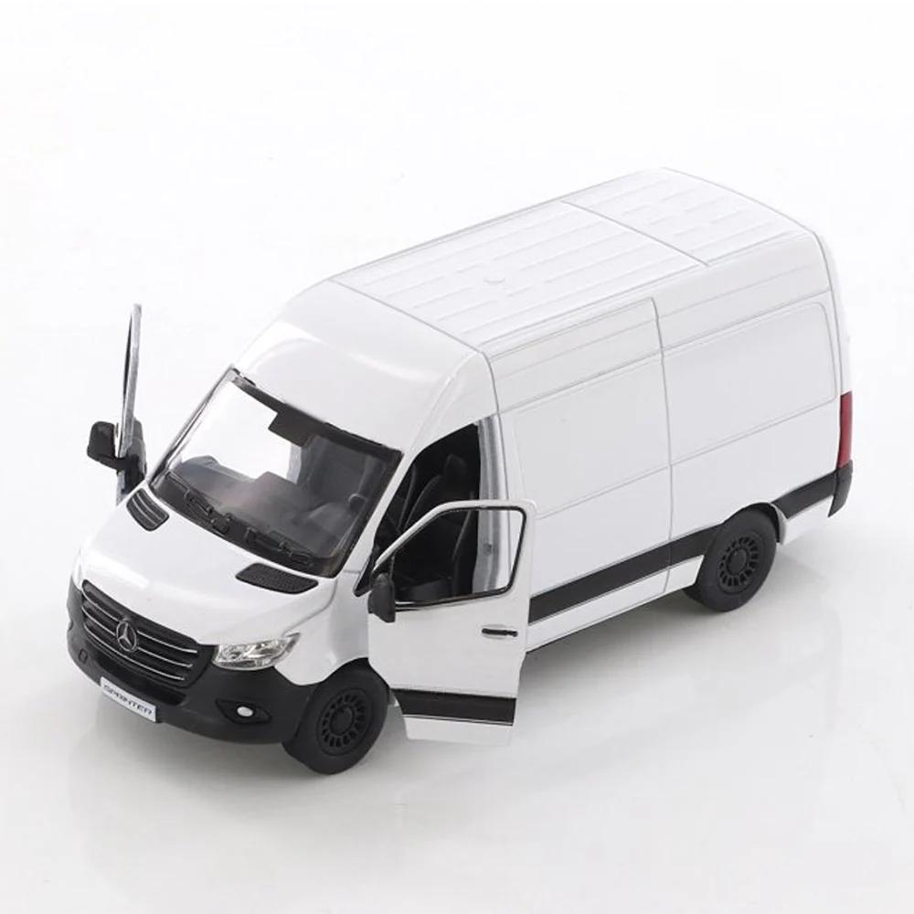 2020 Mercedes Benz Sprinter Cargo Van 1:48 Scale Diecast Model White by Kinsmart - Image 4