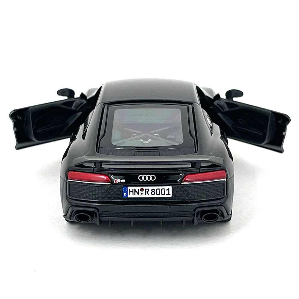 2021 Audi R8 1:36 Scale Diecast Model Black by Kinsmart - Image 2