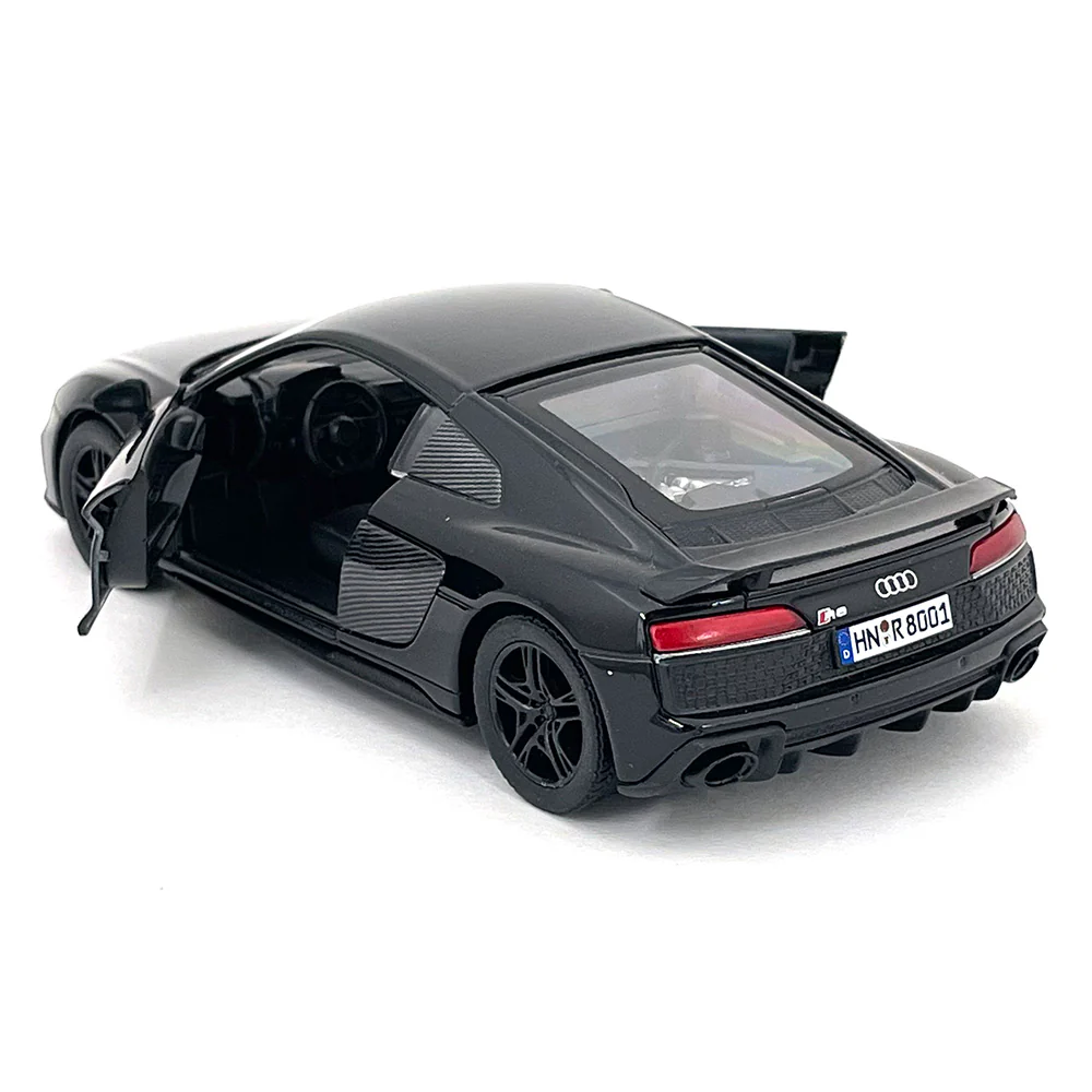 2021 Audi R8 1:36 Scale Diecast Model Black by Kinsmart - Image 3