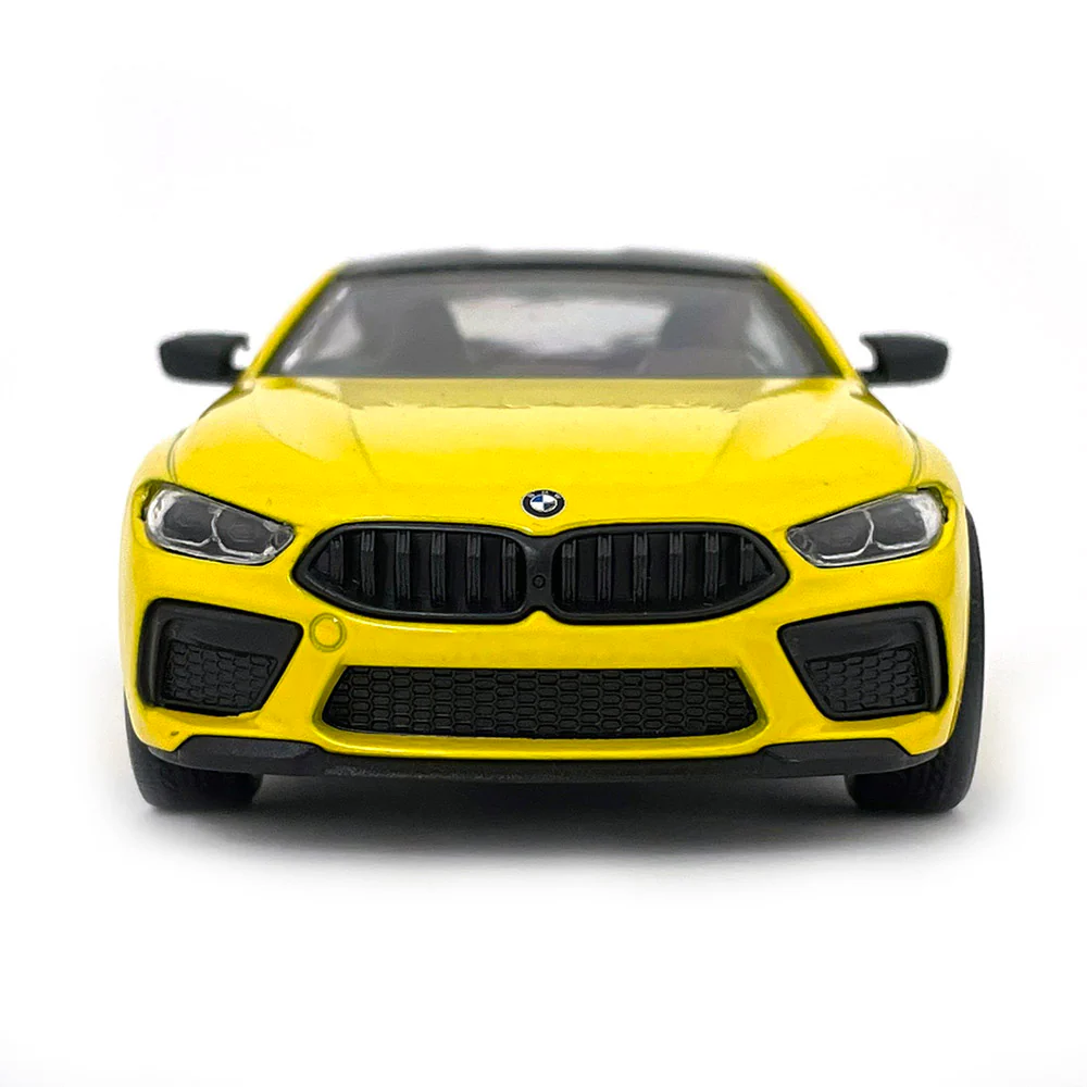2021 BMW M8 Competition Coupe 1:38 Scale Diecast Model Yellow by Kinsmart - Image 4