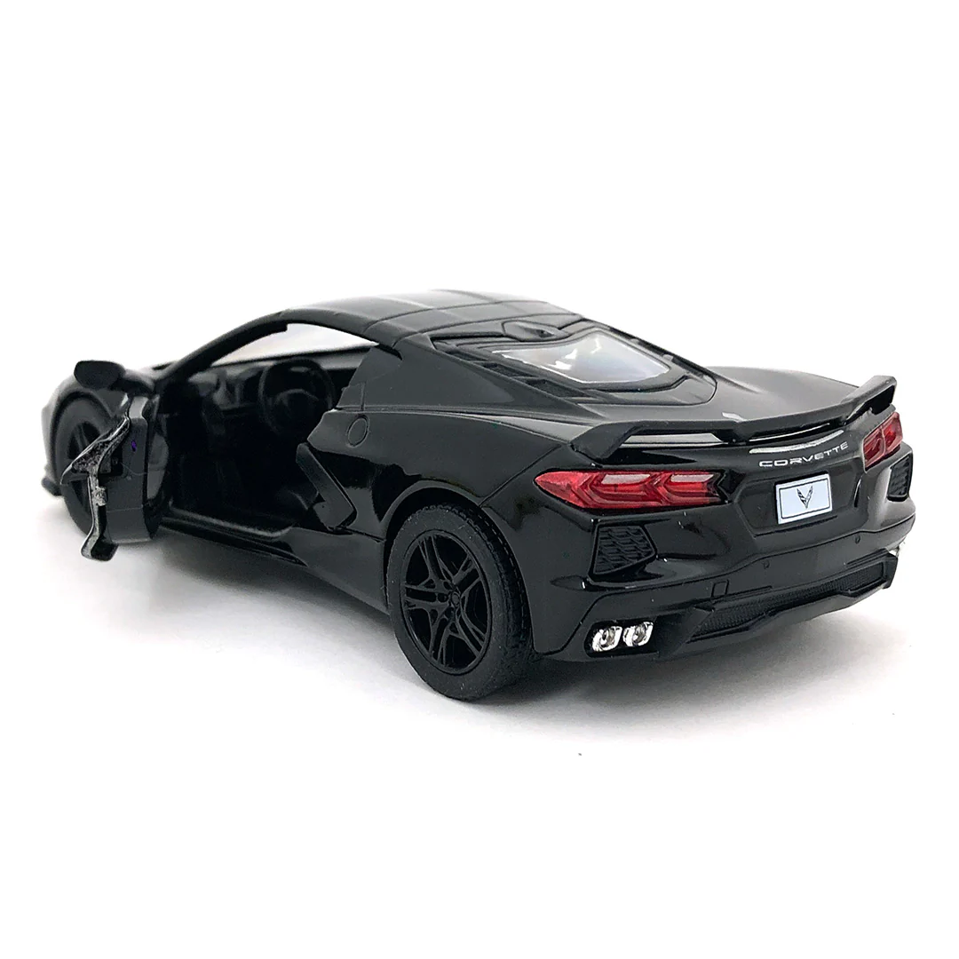2021 Chevy Corvette C8 1:36 Scale Diecast Model Black by Kinsmart - Image 2