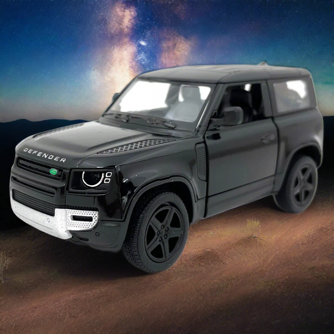 2021 Land Rover Defender 90 1:36 Scale Diecast Model Black by Kinsmart - Image 3