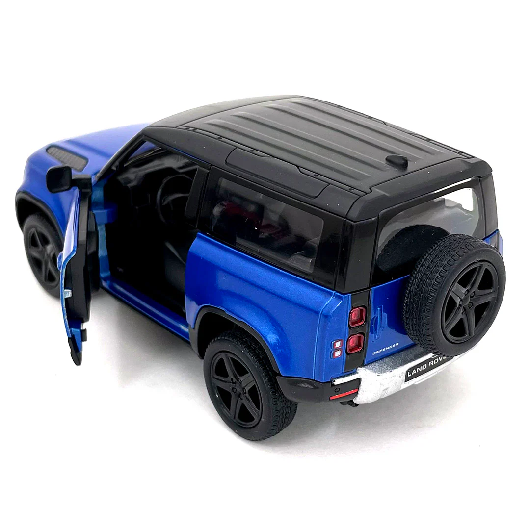 2021 Land Rover Defender 90 1:36 Scale Diecast Model Blue by Kinsmart - Image 2