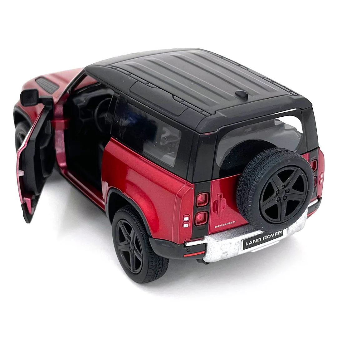 2021 Land Rover Defender 90 1:36 Scale Diecast Model Red by Kinsmart - Image 2