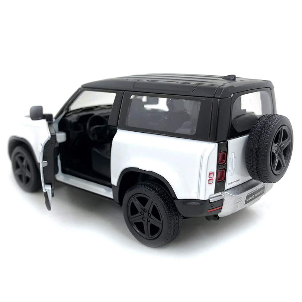 2021 Land Rover Defender 90 1:36 Scale Diecast Model White by Kinsmart - Image 2