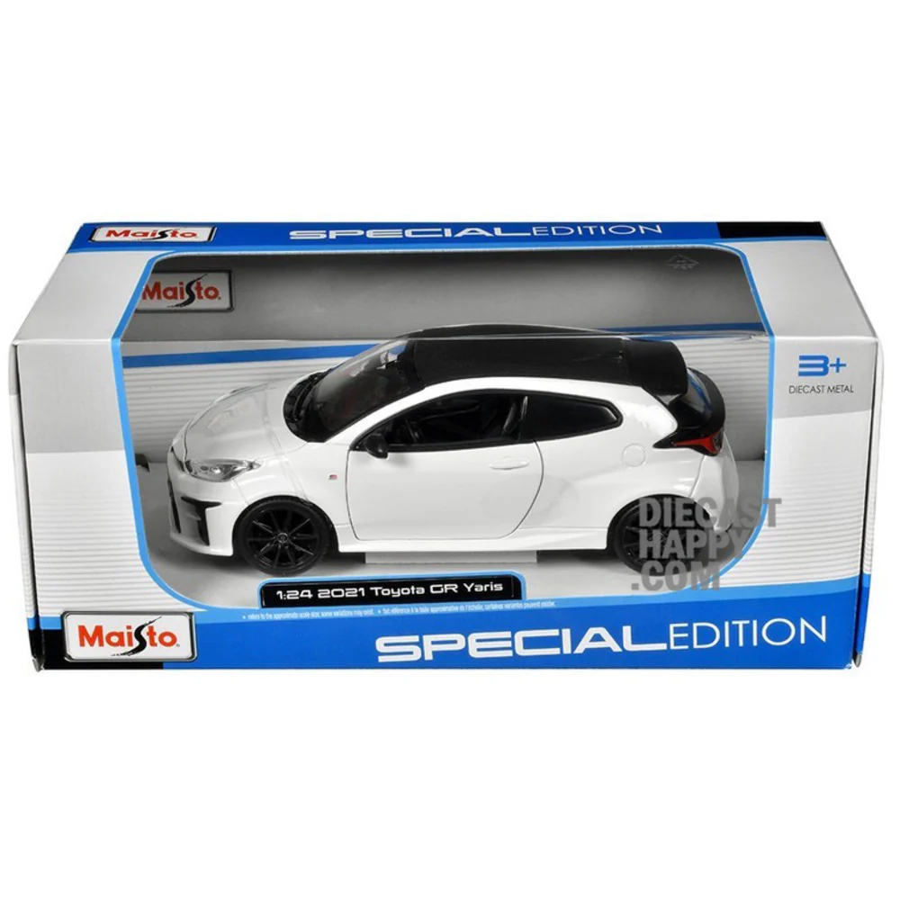 2021 Toyota GR Yaris 1:24 Scale Diecast Model Ice Cap White by Maisto - Image 2