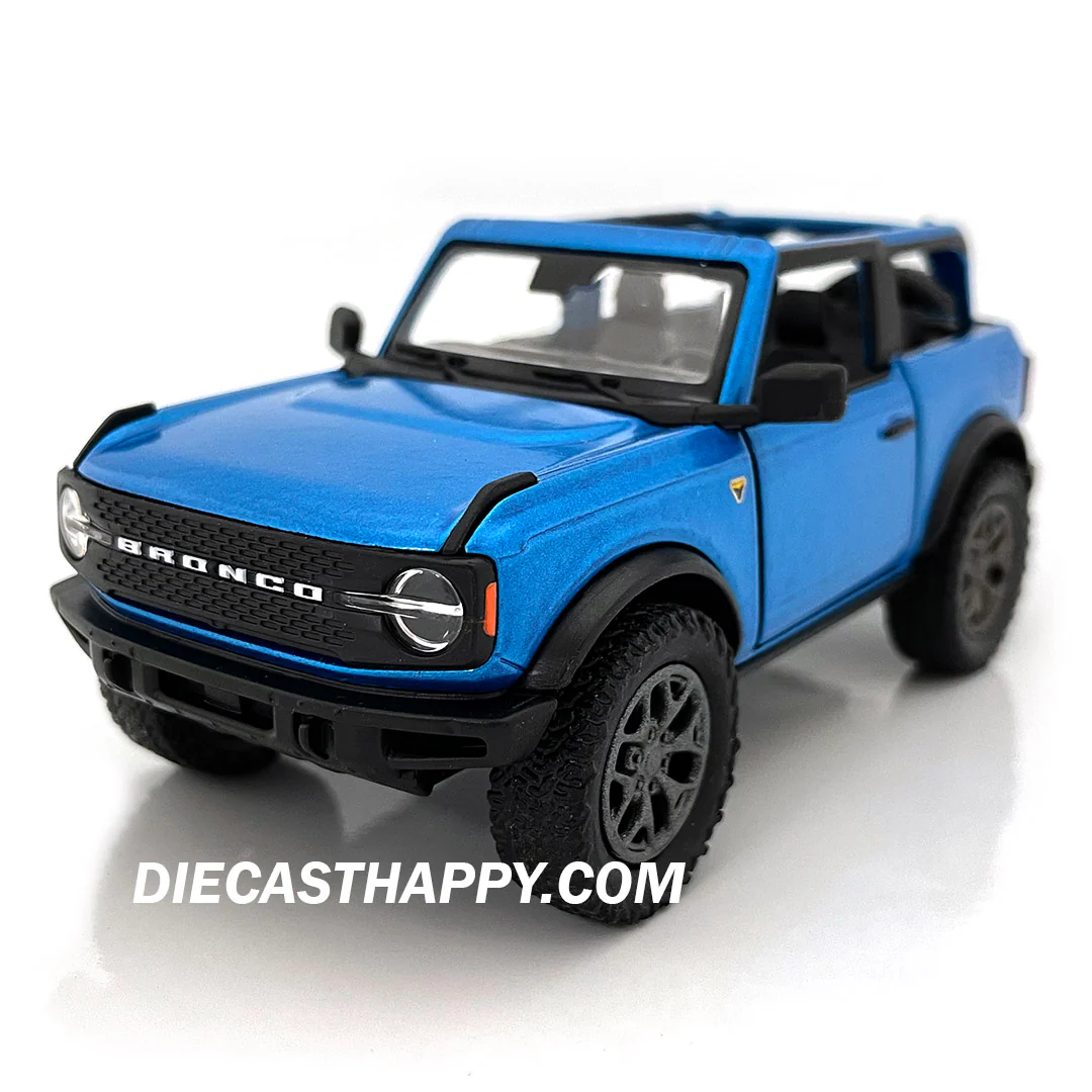 2022 Ford Bronco Open Top 1:34 Scale Diecast Model Red/Yellow/Blue/Black by Kinsmart (SET OF 4) - Image 3