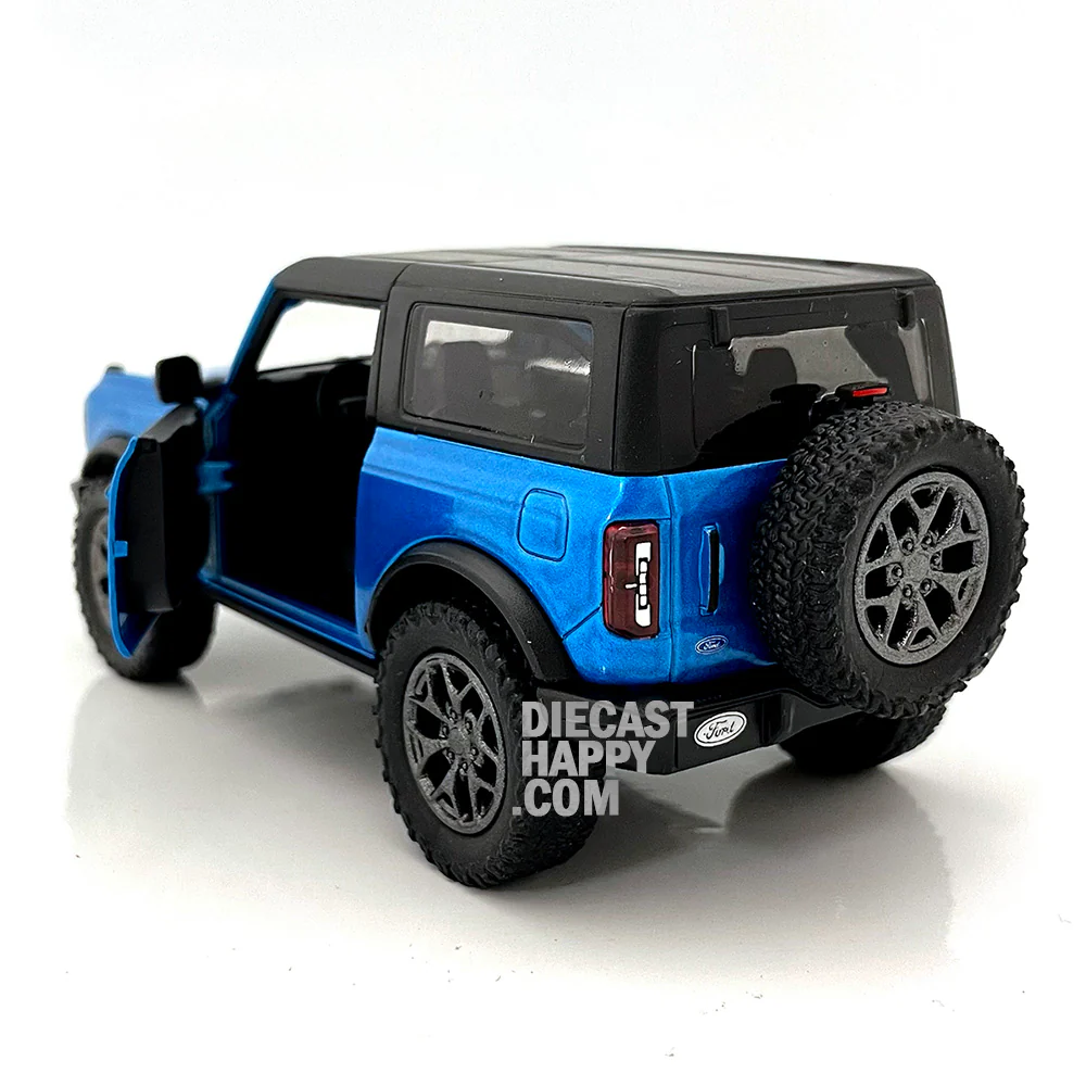 2022 Ford Bronco Hard Top 1:34 Scale Diecast Model Blue by Kinsmart - Image 2