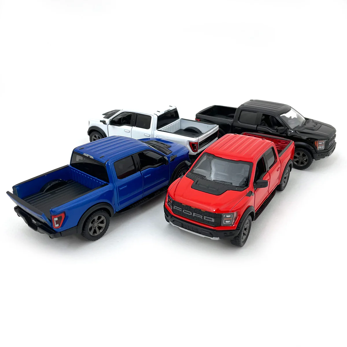 2022 Ford F-150 Raptor Pickup 1:46 Scale Diecast Model by Kinsmart (SET OF 4)