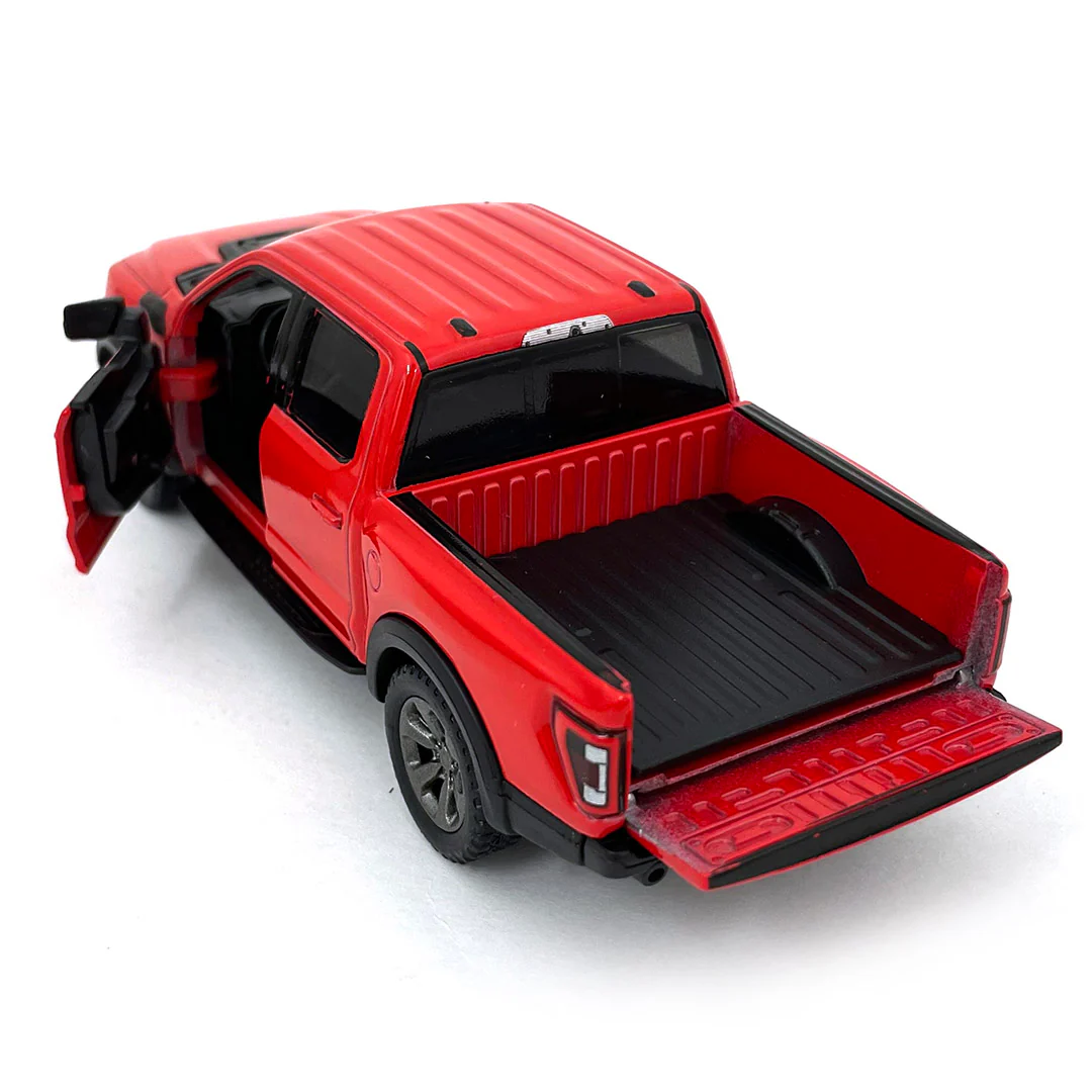 2022 Ford F-150 Raptor Pickup 1:46 Scale Diecast Model Red by Kinsmart - Image 3