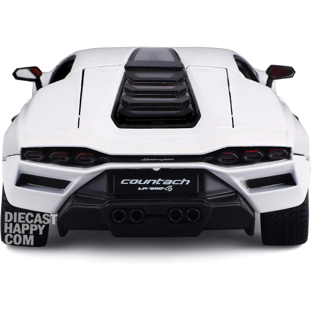 2022 Lamborghini Countach LPI 800-4 1:24 Scale Diecast Model White by Bburago - Image 4