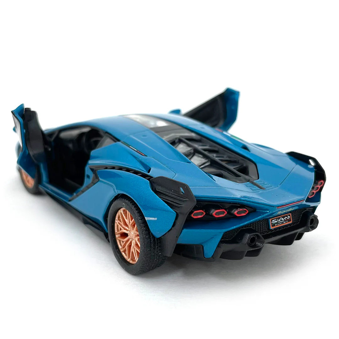 2022 Lamborghini Sián FKP 37 1:40 Scale Diecast Model Blue by Kinsmart - Image 2