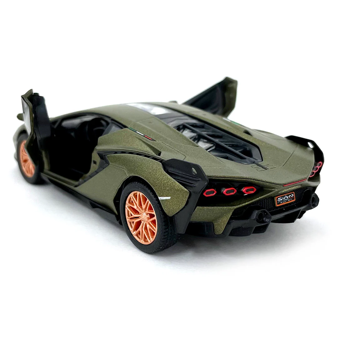 2022 Lamborghini Sián FKP 37 1:40 Scale Diecast Model Green by Kinsmart - Image 2