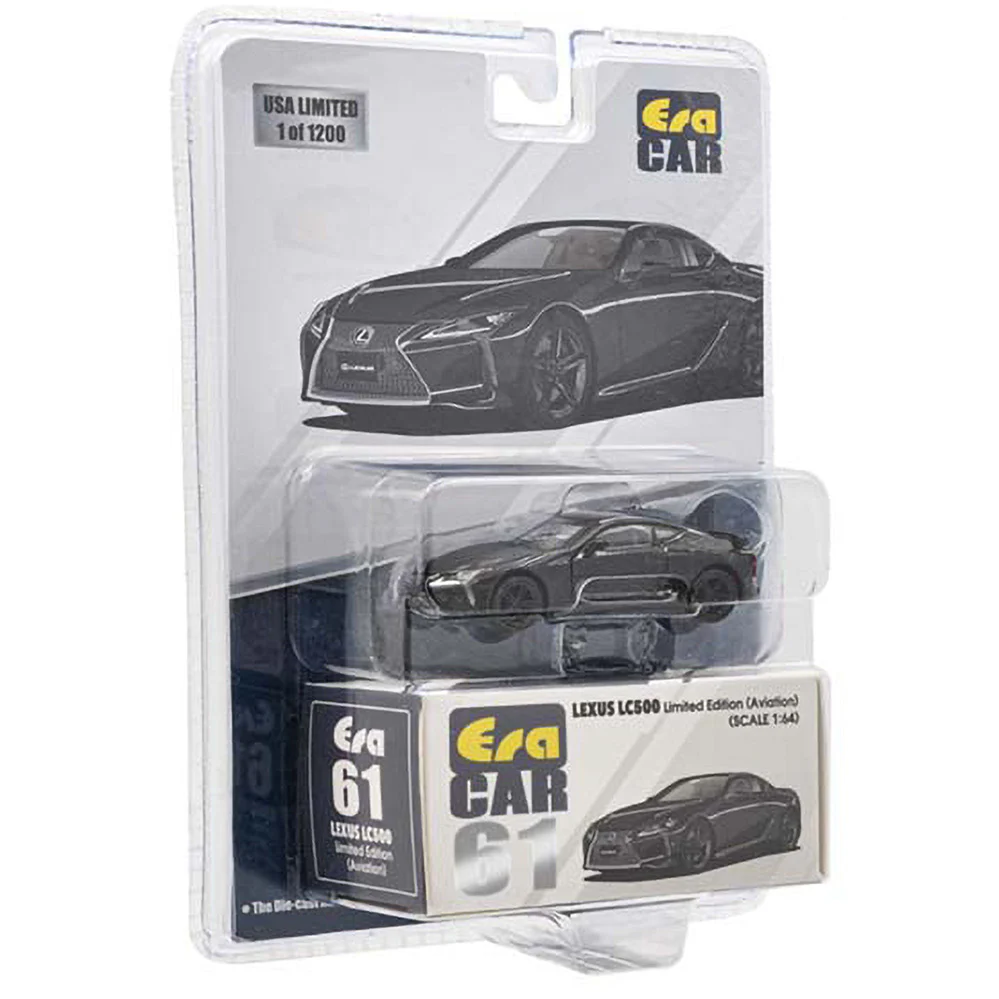2022 Lexus LC500 1:64 Scale Diecast Model Flare Aviation Black by ERA Car LS21LCRN61 - Image 3