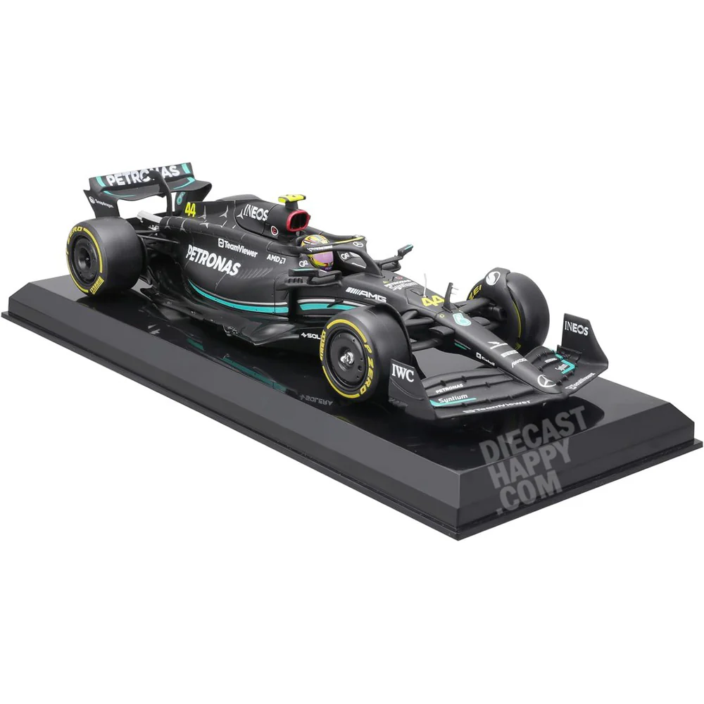 2023 F1 Mercedes AMG W14 Lewis Hamilton #44 1:24 Scale Diecast Model by Bburago - Image 3