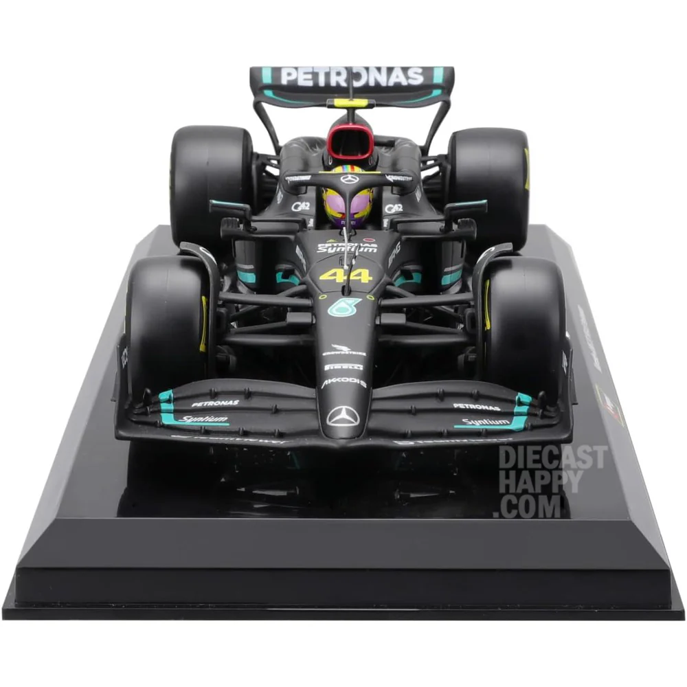2023 F1 Mercedes AMG W14 Lewis Hamilton #44 1:24 Scale Diecast Model by Bburago - Image 4