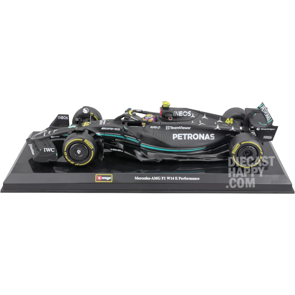 2023 F1 Mercedes AMG W14 Lewis Hamilton #44 1:24 Scale Diecast Model by Bburago - Image 6