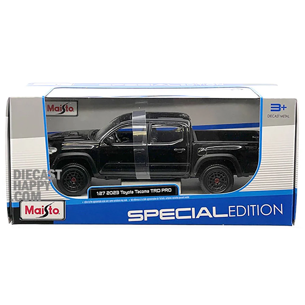2023 Toyota Tacoma 1:27 Scale Diecast Model Black by Maisto - Image 2