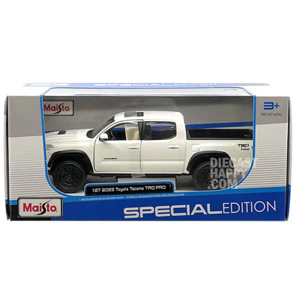 2023 Toyota Tacoma 1:27 Scale Diecast Model White by Maisto - Image 2