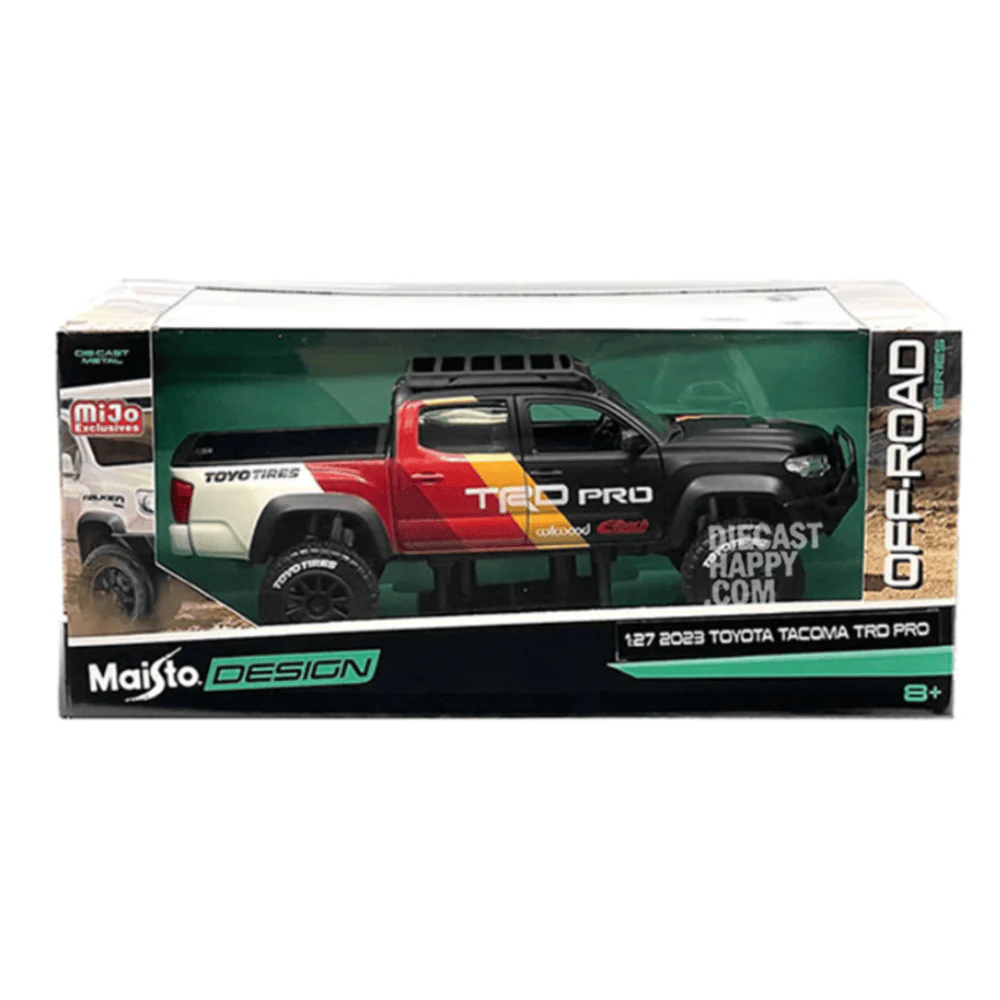 2023 Toyota Tacoma TRD Pro Off-Road 1:27 Scale Diecast Model Black - Image 3