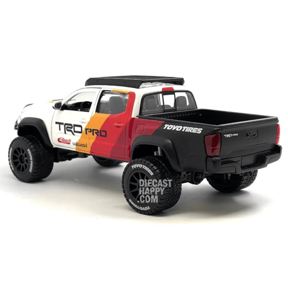 2023 Toyota Tacoma TRD Pro Off-Road 1:27 Scale Diecast Model White - Image 2