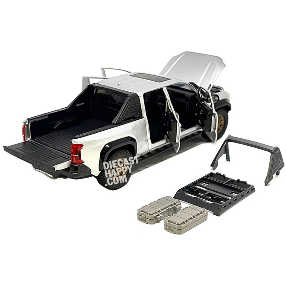 2024 Toyota Tacoma Trailhunter 1:24 Scale Diecast Model Silver - Image 2