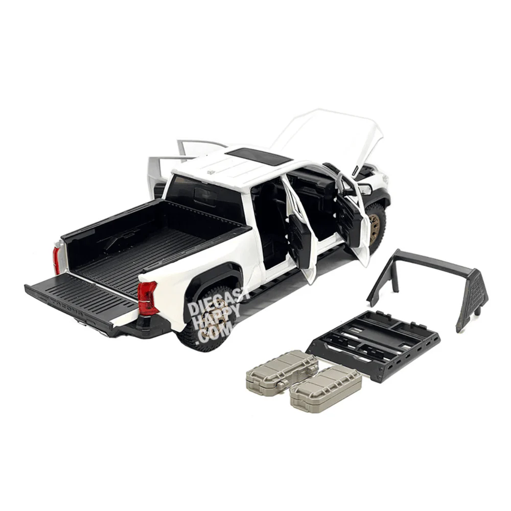 2024 Toyota Tacoma Trailhunter 1:24 Scale Diecast Model White - Image 2