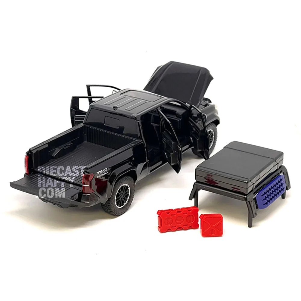 2024 Toyota Tacoma TRD Pro Off-Road 1:24 Scale Diecast Model Black - Image 2
