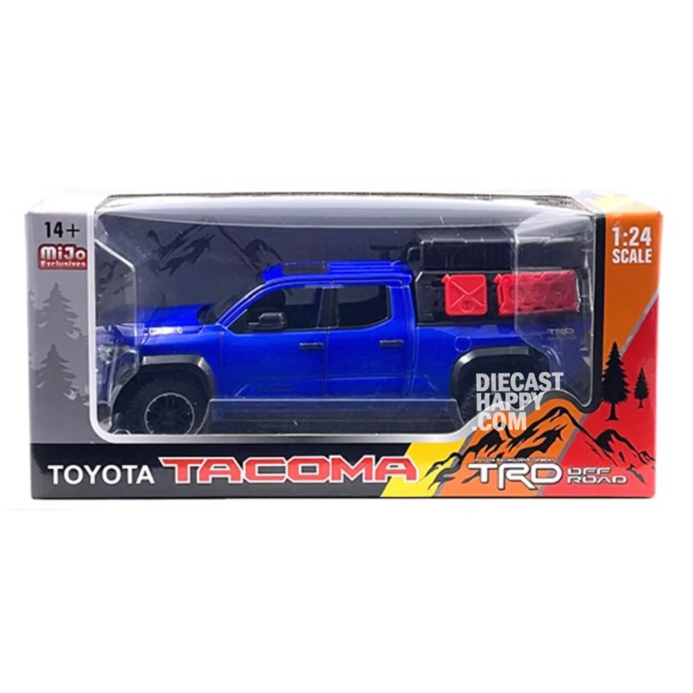2024 Toyota Tacoma TRD Pro Off-Road 1:24 Scale Diecast Model Blue - Image 4