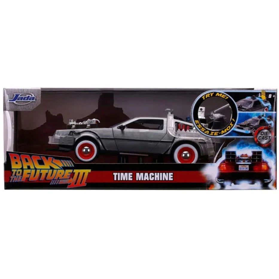 1983 Delorean DMC Back to the Future Part III Time Machine 1:24 Scale Diecast Model by Jada 32166 - Image 3