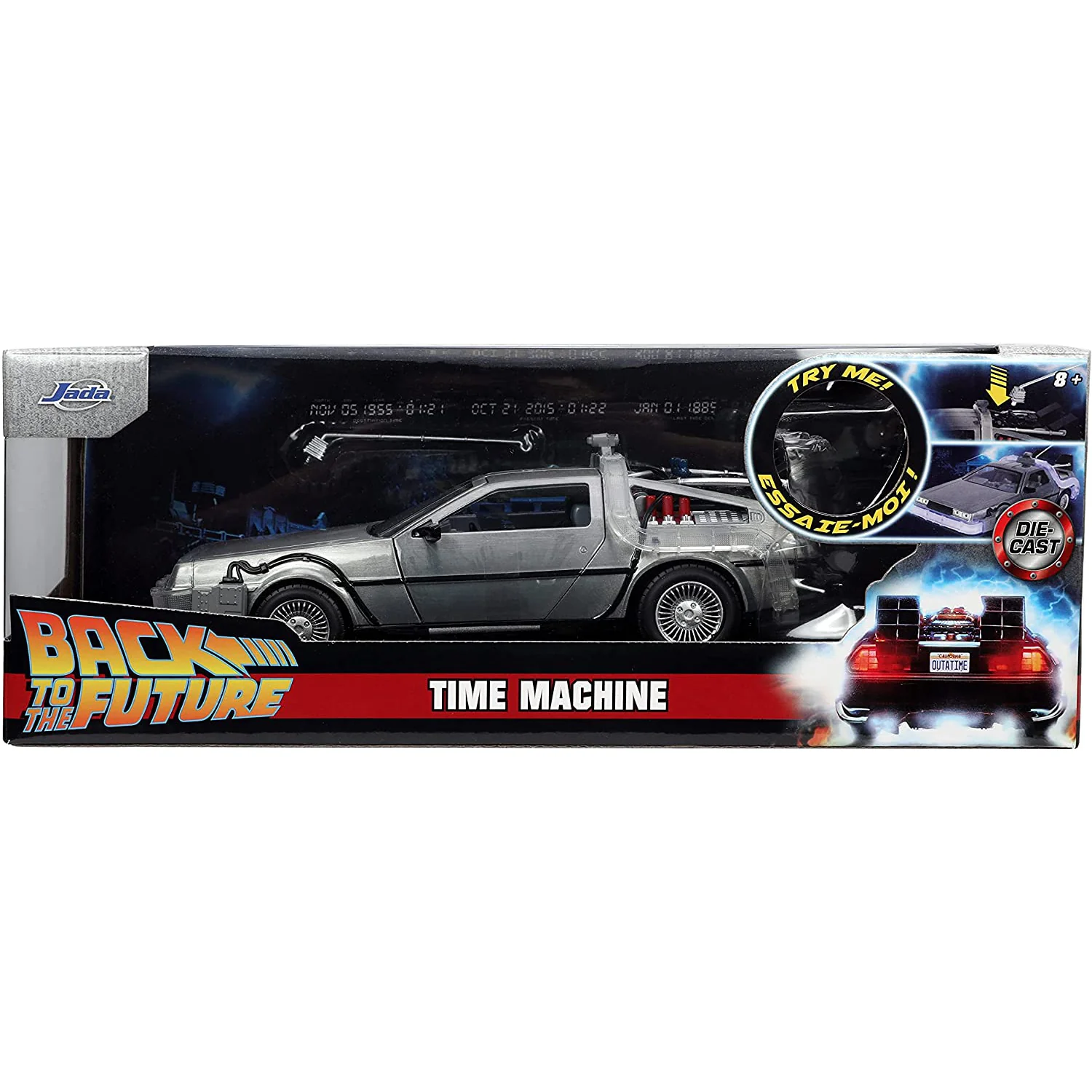 1983 Delorean DMC Back to the Future Time Machine 1:24 Scale Diecast Model by Jada 32911 - Image 6