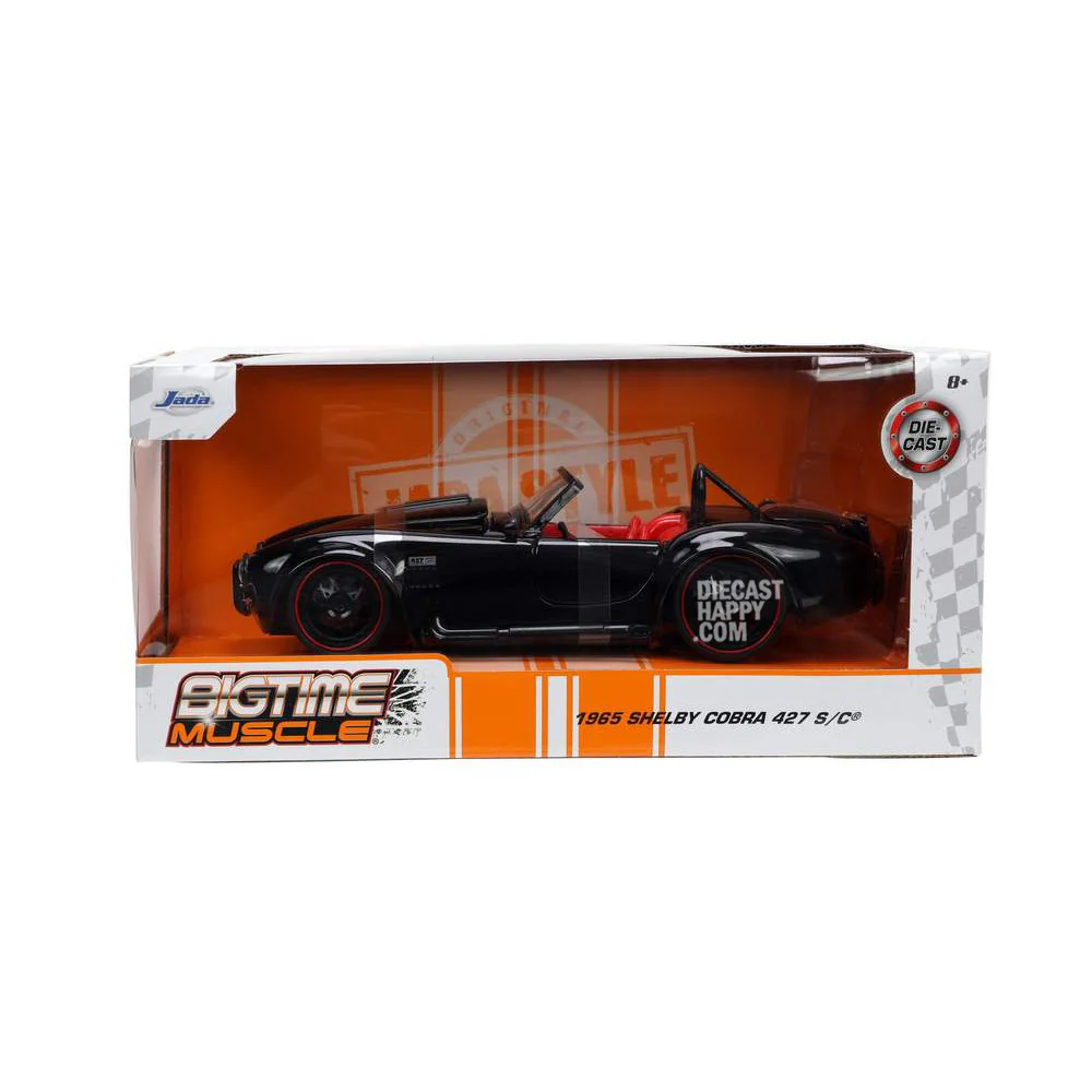 1965 Shelby Cobra 427 S/C 1:24 Scale Diecast Model Black by Jada 32704 - Image 4