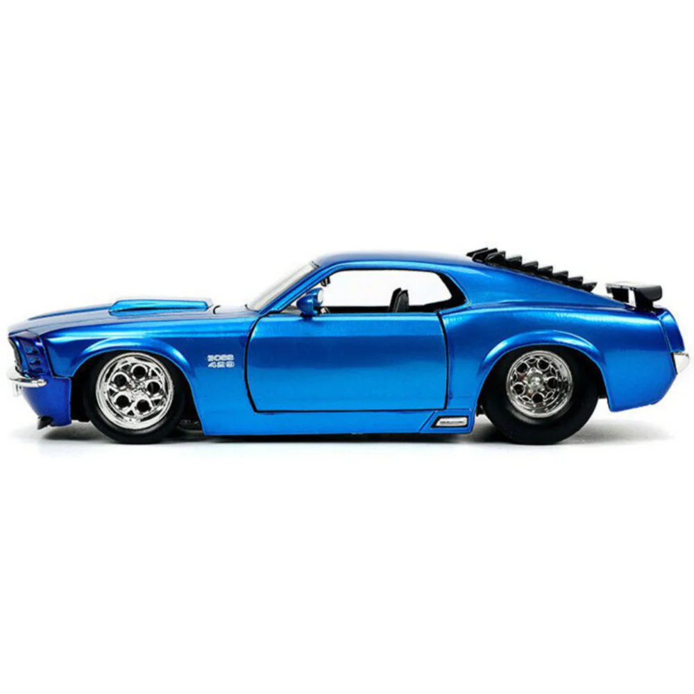 1970 Ford Mustang Boss 429 1:24 Scale Diecast Model Blue by Jada 33043 - Image 3