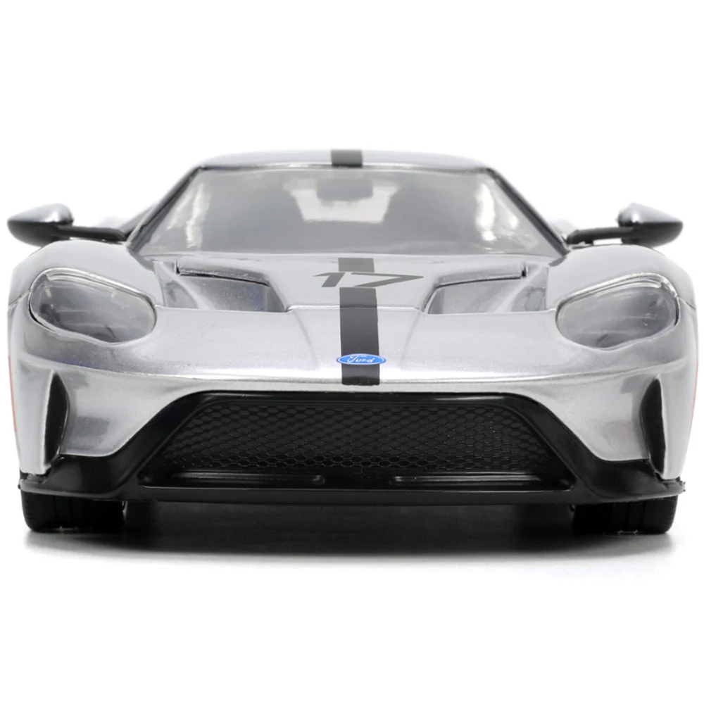 Bigtime Muscle 2017 Ford GT 1:24 Scale Diecast Model Candy Silver by Jada 33857 - Image 4