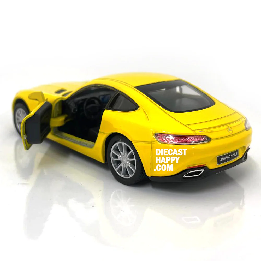2015 Mercedes-AMG GT Coupe 1:36 Scale in Yellow by Kinsmart - Image 2