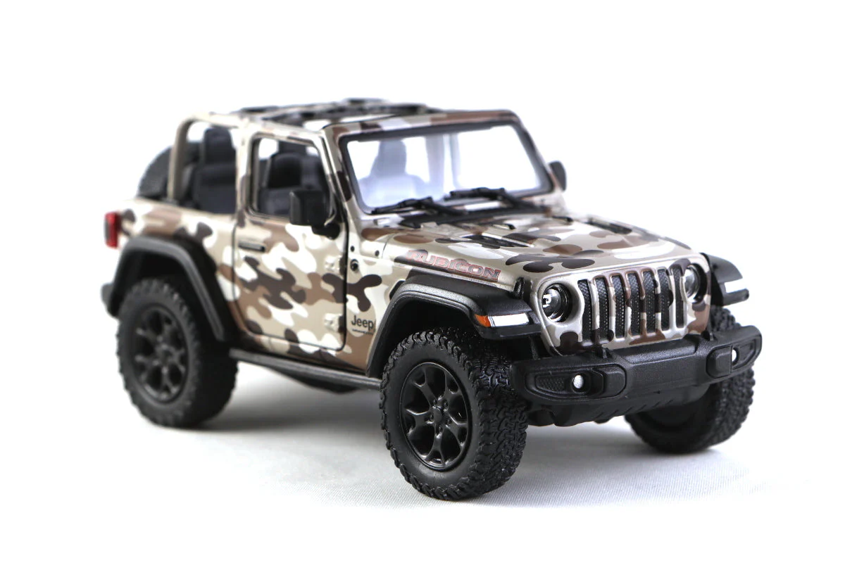 2018 Jeep Wrangler Rubicon 1:34 Scale Diecast Model No Top Camo by Kinsmart (SET OF 3) - Image 2