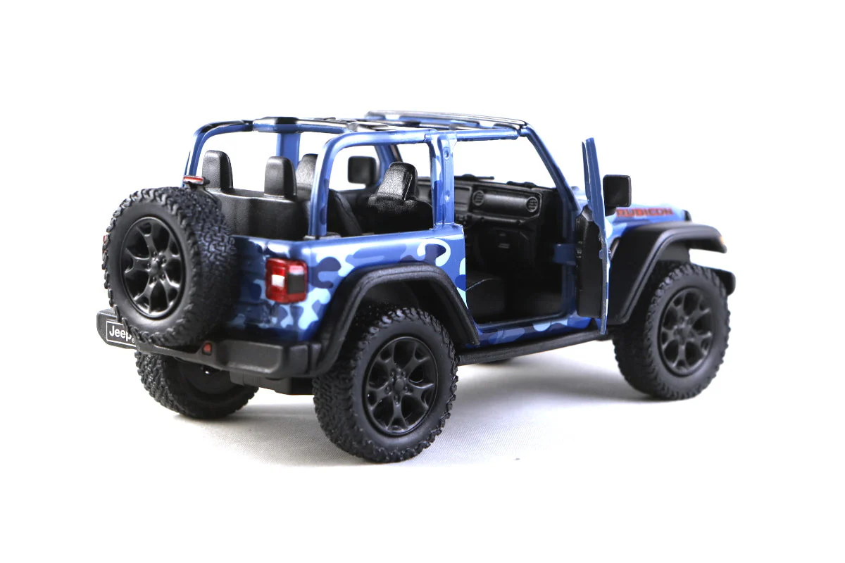 2018 Jeep Wrangler Rubicon 1:34 Scale Diecast Model No Top Camo by Kinsmart (SET OF 3) - Image 4